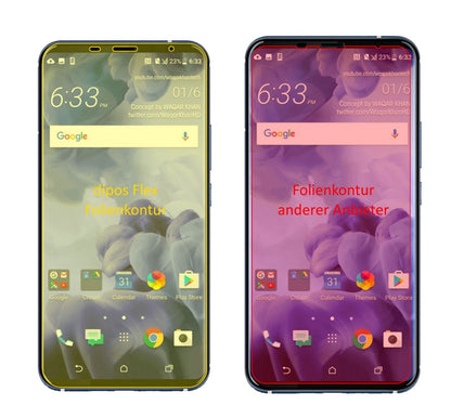 2x 3D Full Cover Schutzfolie für HTC U11 Plus