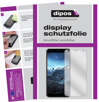 KonkaD8 mit aufgebrachter dipos Displayschutzfolie, glasklare Darstellung ohne Einschränkungen