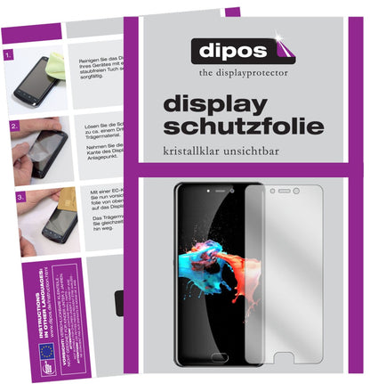 LeagooT5c mit aufgebrachter dipos Displayschutzfolie, glasklare Darstellung ohne Einschränkungen