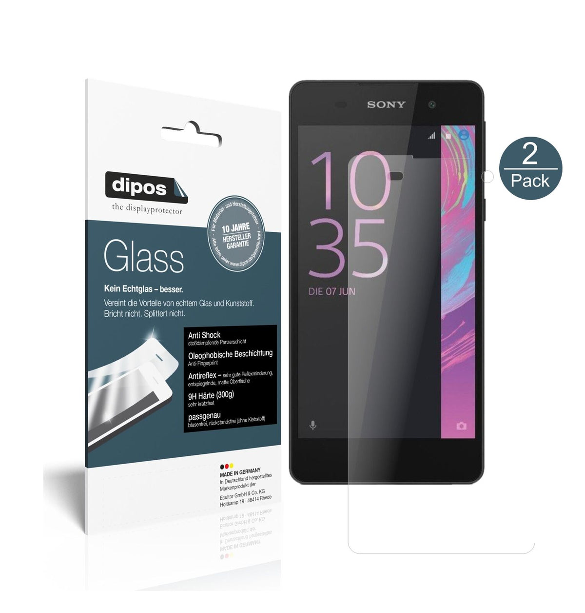 1x 9H Schutzfolie matt für Sony Xperia E5 Panzerfolie