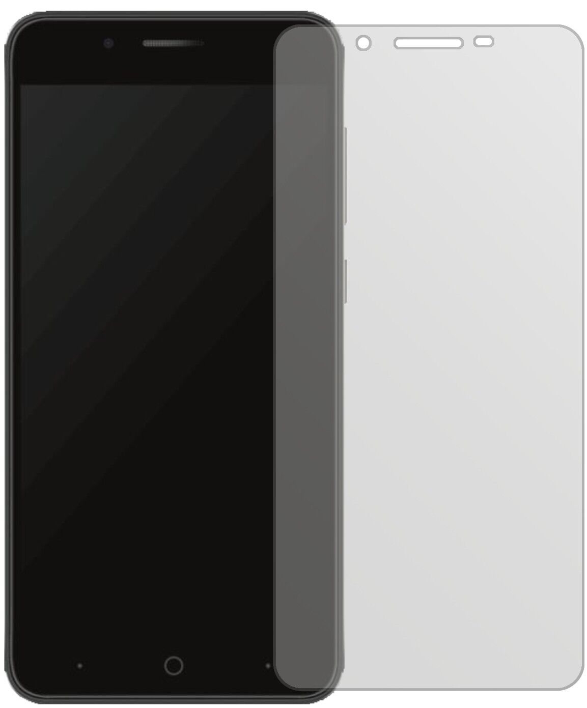 Matte Displayschutzfolie von dipos passend für ZTE Blade A610 Plus, präziser Zuschnitt und blasenfrei montiert