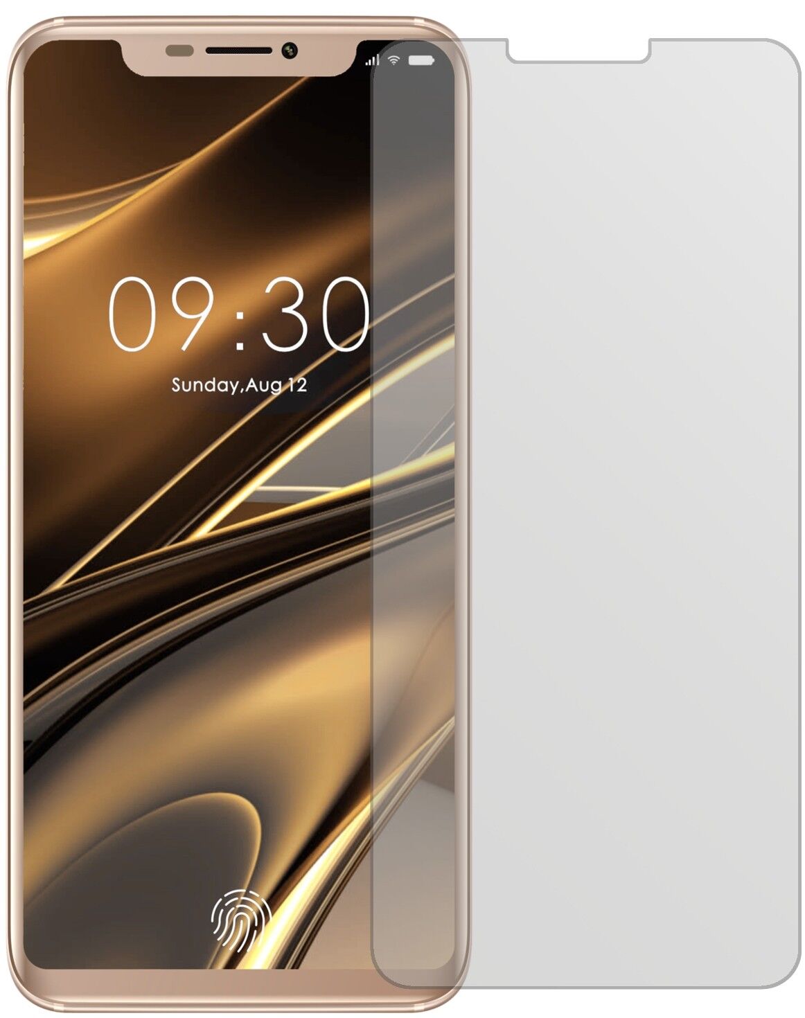 Matte Displayschutzfolie von dipos passend für Doogee V, präziser Zuschnitt und blasenfrei montiert