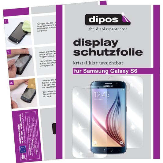 4x Schutzfolie klar für Galaxy S6 Samsung Display-Schutzfolie