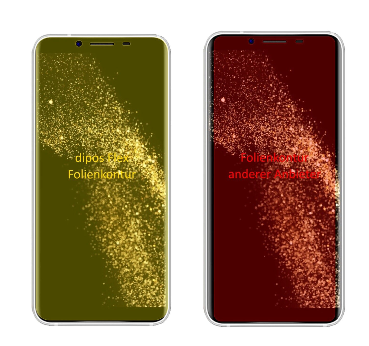 2x 3D Full Cover Schutzfolie für HOMTOM S8