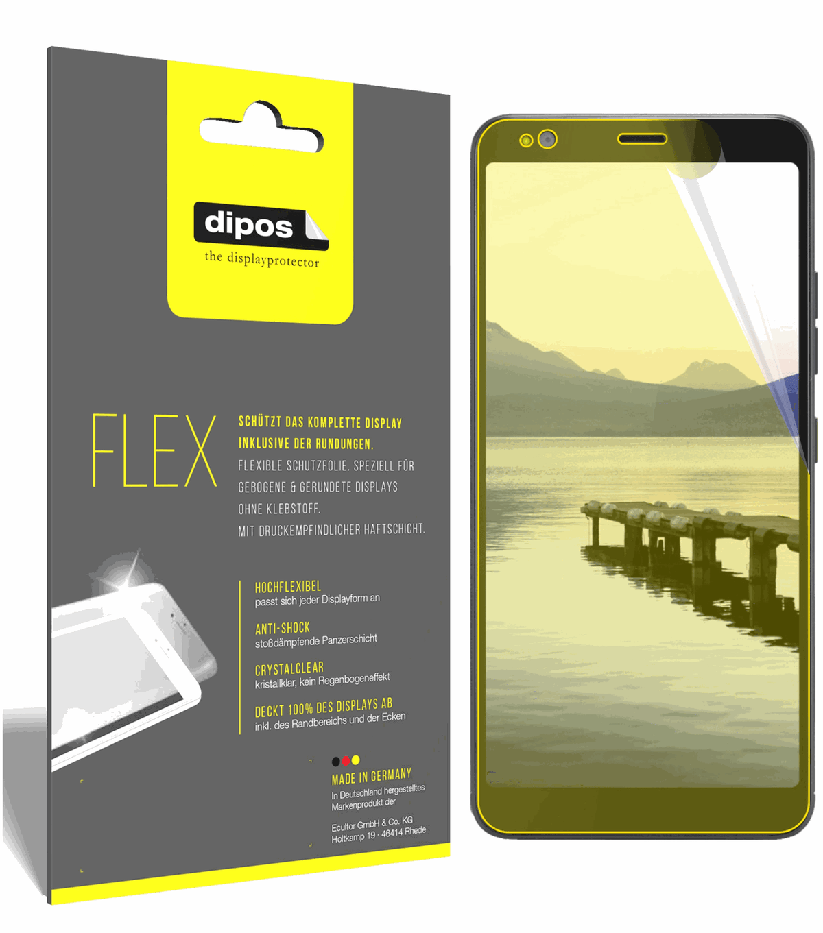 3x 3D Full Cover Schutzfolie für Gigaset GS370
