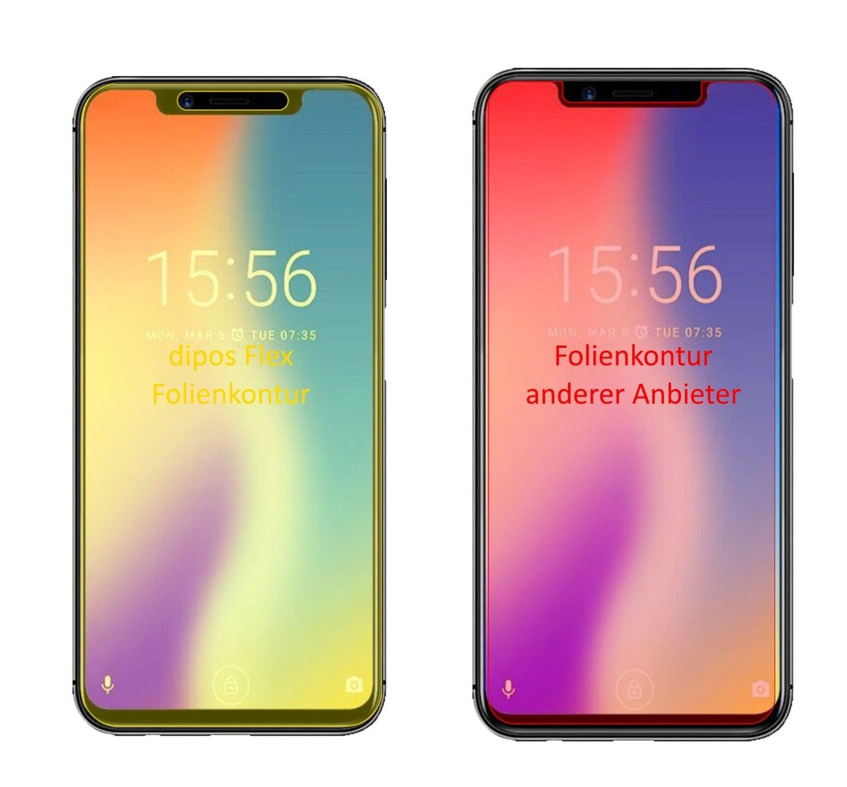 2x 3D Full Cover Schutzfolie für Umidigi One