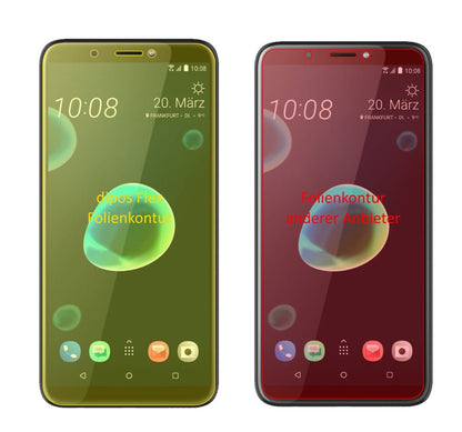 2x 3D Full Cover Schutzfolie für HTC Desire 12 Plus