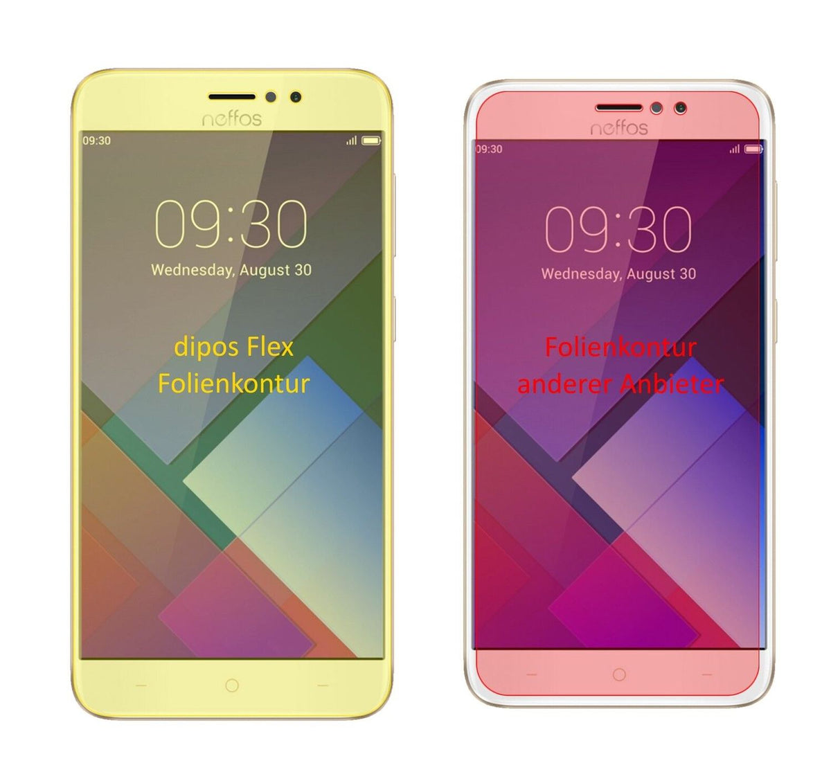 2x 3D Full Cover Schutzfolie für TP-Link Neffos C7