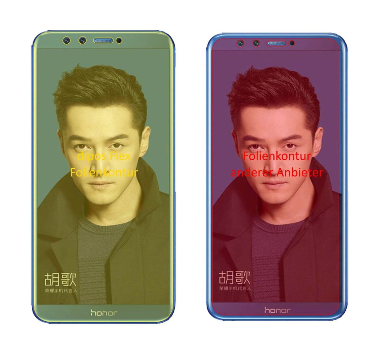 2x 3D Full Cover Schutzfolie für Huawei Honor 9 Lite