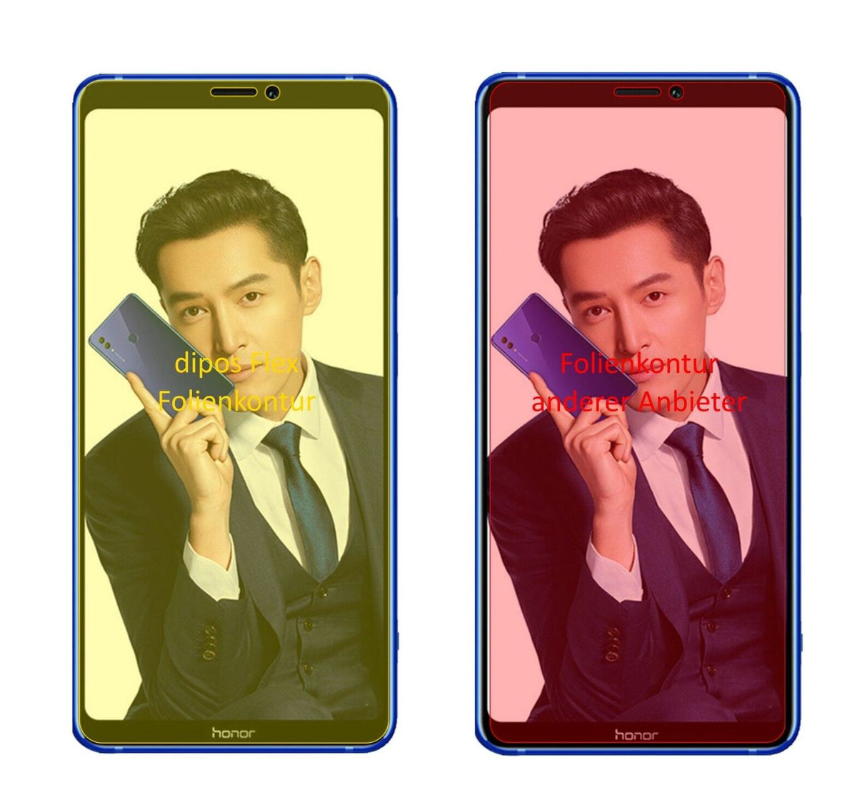 2x 3D Full Cover Schutzfolie für Honor Note 10