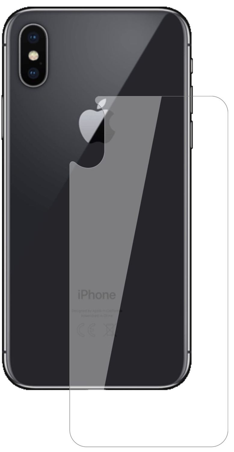 1x 9H Schutzfolie für Apple iPhone XS Rückseite Panzerfolie