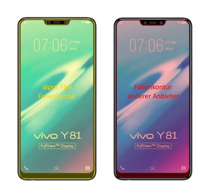 2x 3D Full Cover Schutzfolie für Vivo Y81