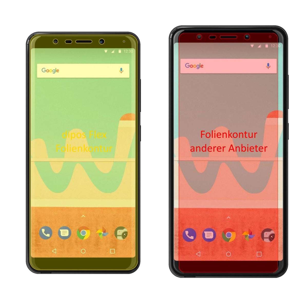 2x 3D Full Cover Schutzfolie für Wiko View Go