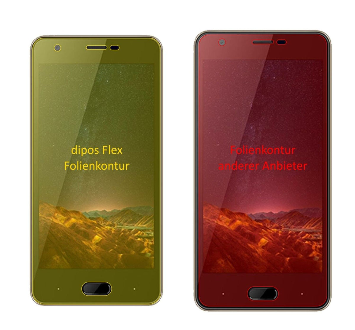 2x 3D Full Cover Schutzfolie für Doogee X20L