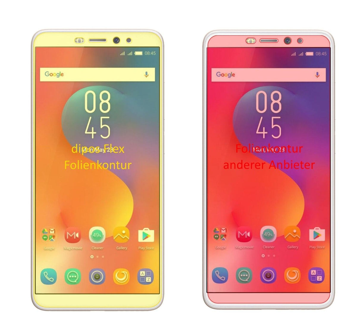 2x 3D Full Cover Schutzfolie für Infinix Hot S3