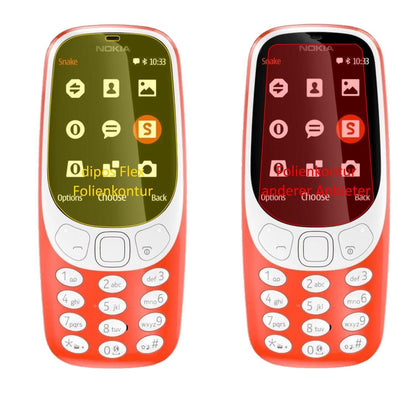 3x 3D Full Cover Schutzfolie für Nokia 3310