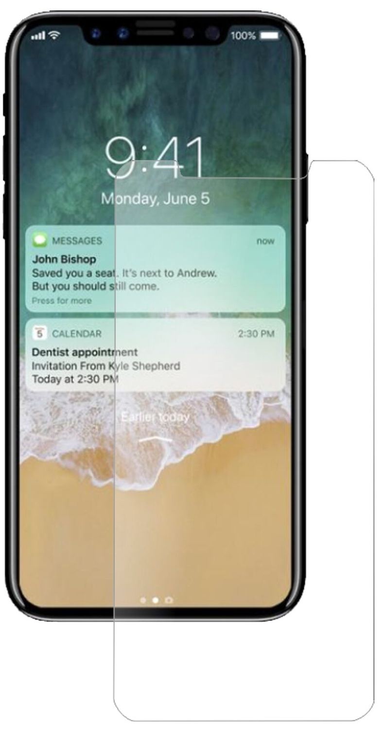 1x 9H Schutzfolie matt für Apple iPhone X Panzerfolie