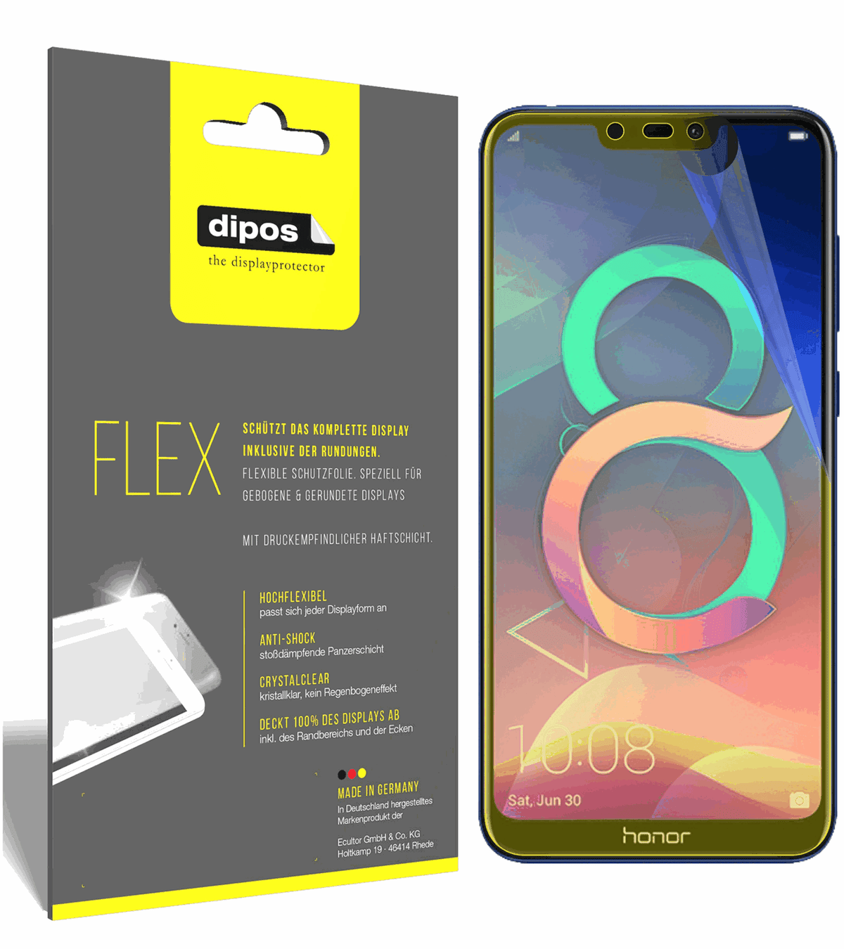 3x 3D Full Cover Schutzfolie für Honor 8C