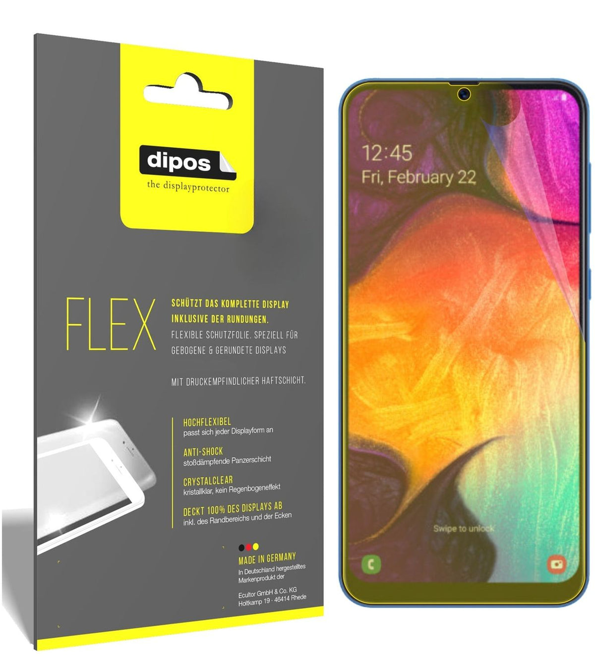 2x 3D Full Cover Schutzfolie für Samsung Galaxy A40
