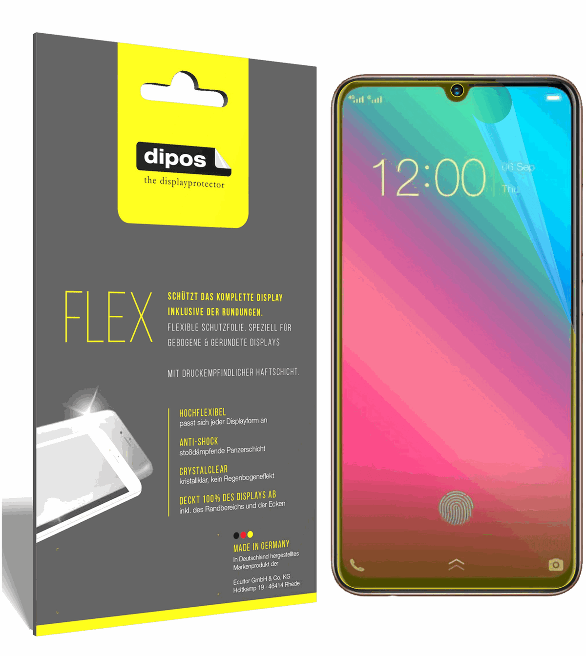 3x 3D Full Cover Schutzfolie für Vivo V11