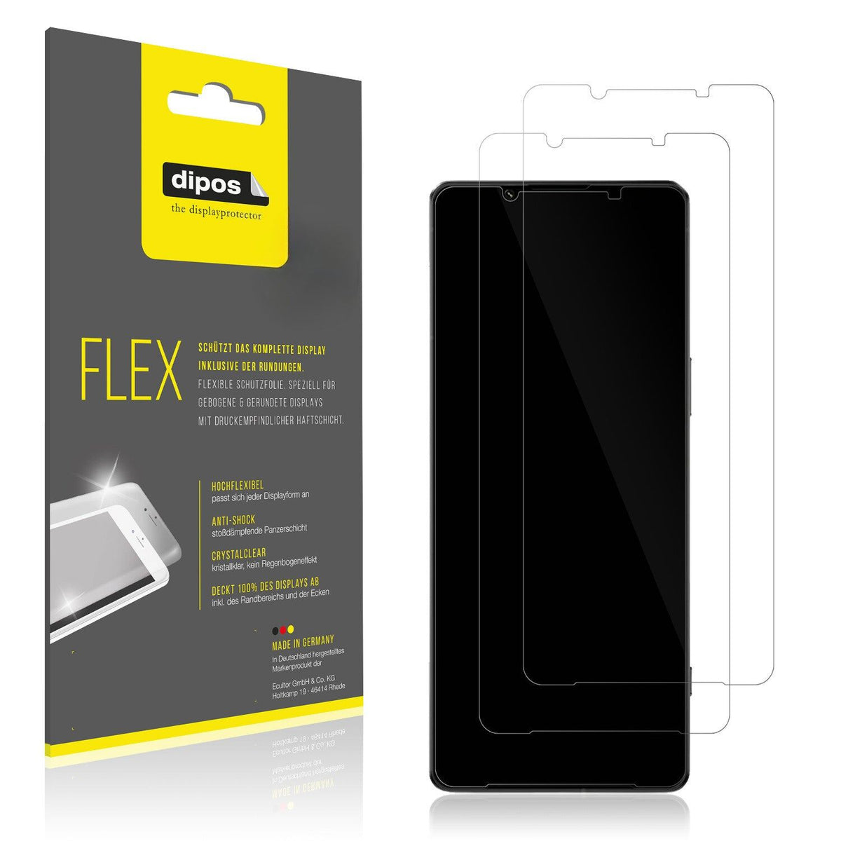 2x 3D Full Cover Schutzfolie für Sony Xperia 1 IV
