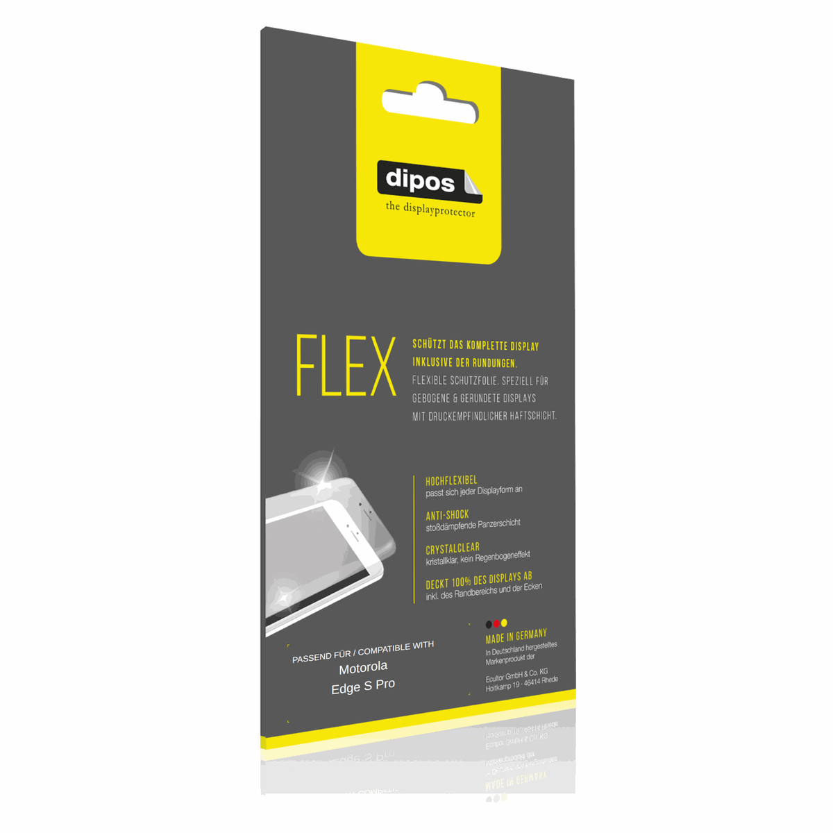 2x 3D Full Cover Schutzfolie für Motorola Edge S Pro