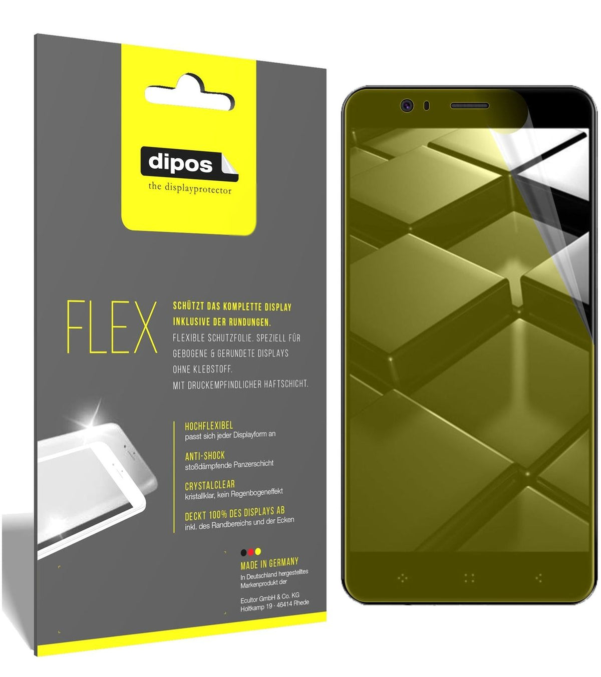 2x 3D Full Cover Schutzfolie für Elephone P8 Mini