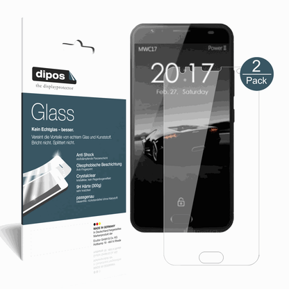 2x 9H Schutzfolie für Ulefone Power 2 Panzerfolie