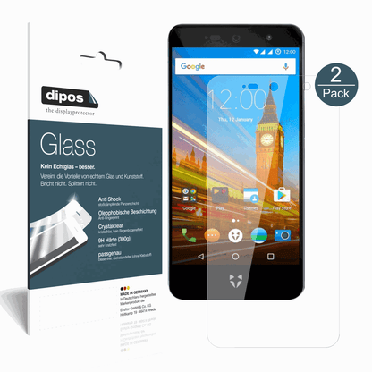 2x 9H Schutzfolie für Wileyfox Swift 2X Panzerfolie