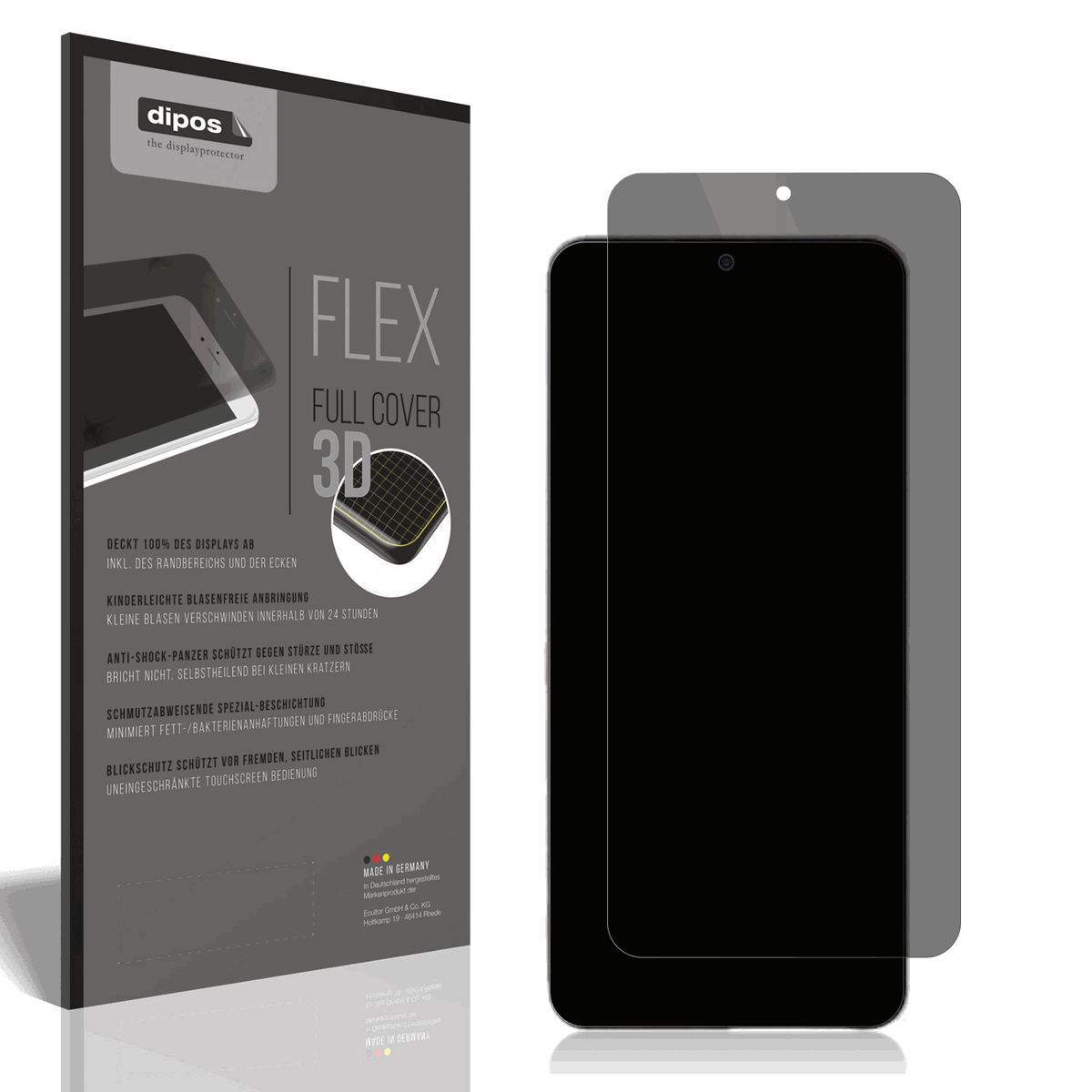 Full Cover Privacy Blickschutzfolie für Lava Bold 5G
