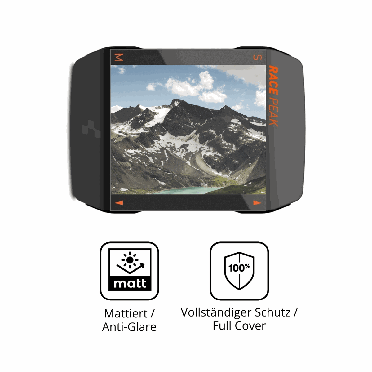 Flexible TPU-Folie passend zugeschnitten für CUBE Race Peak, vollständige Abdeckung