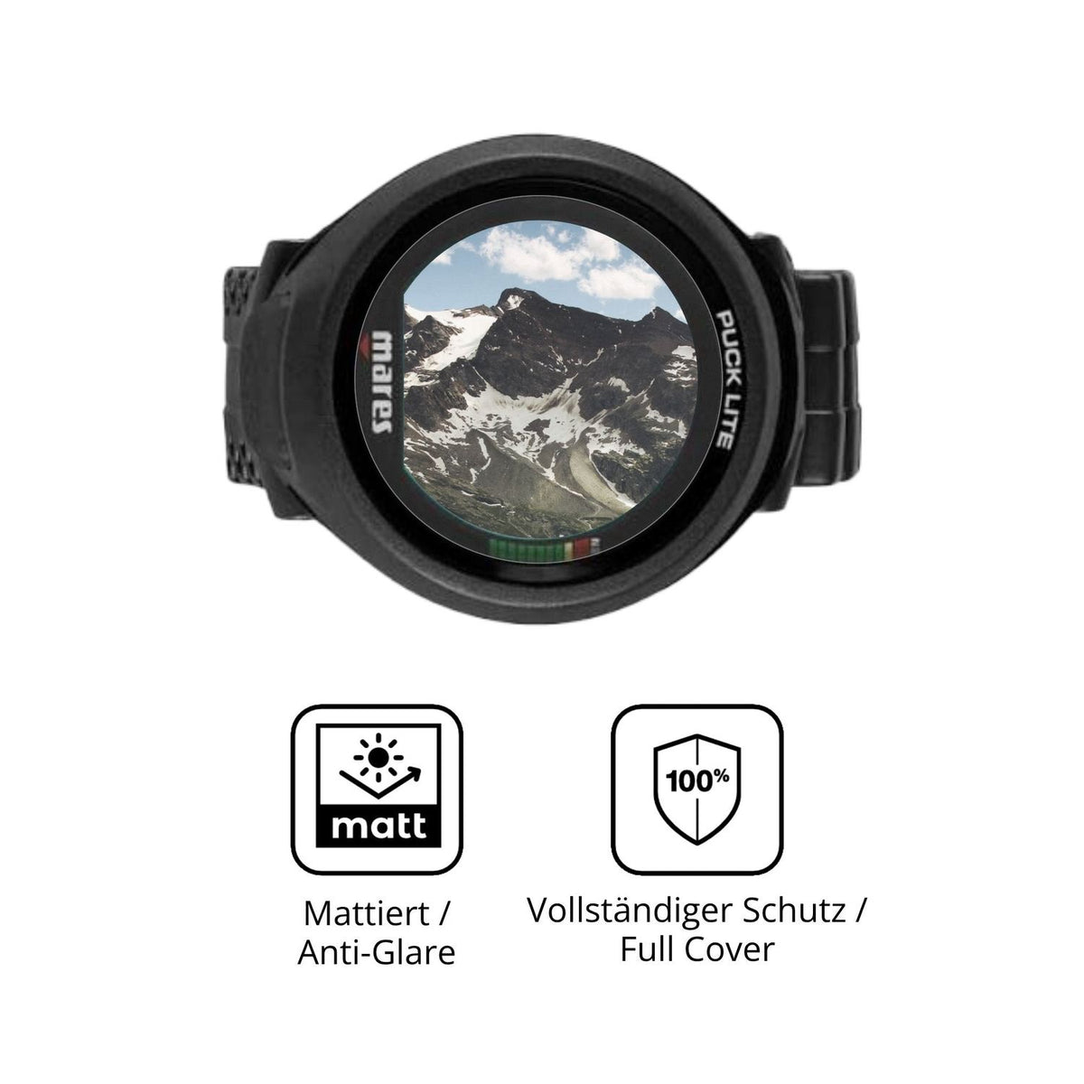 Flexible TPU-Folie passend zugeschnitten für Mares Puck Lite, vollständige Abdeckung