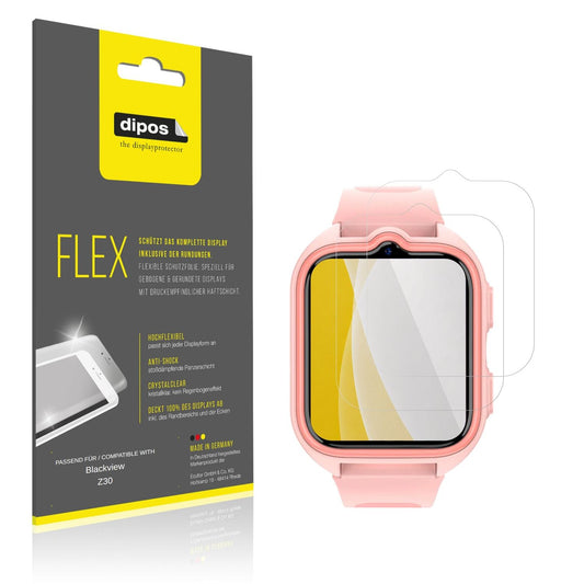 Klare Displayschutzfolie von dipos passend für Blackview Z30, 100% Displayabdeckung und blasenfreie Montage