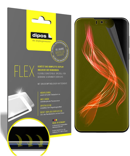 Klare Displayschutzfolie von dipos passend für Sharp Aquos Zero, 100% Displayabdeckung und blasenfreie Montage