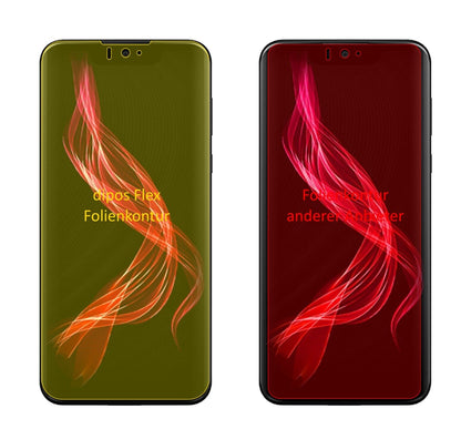Klare Displayschutzfolie von dipos passend für Sharp Aquos Zero, 100% Displayabdeckung und blasenfreie Montage