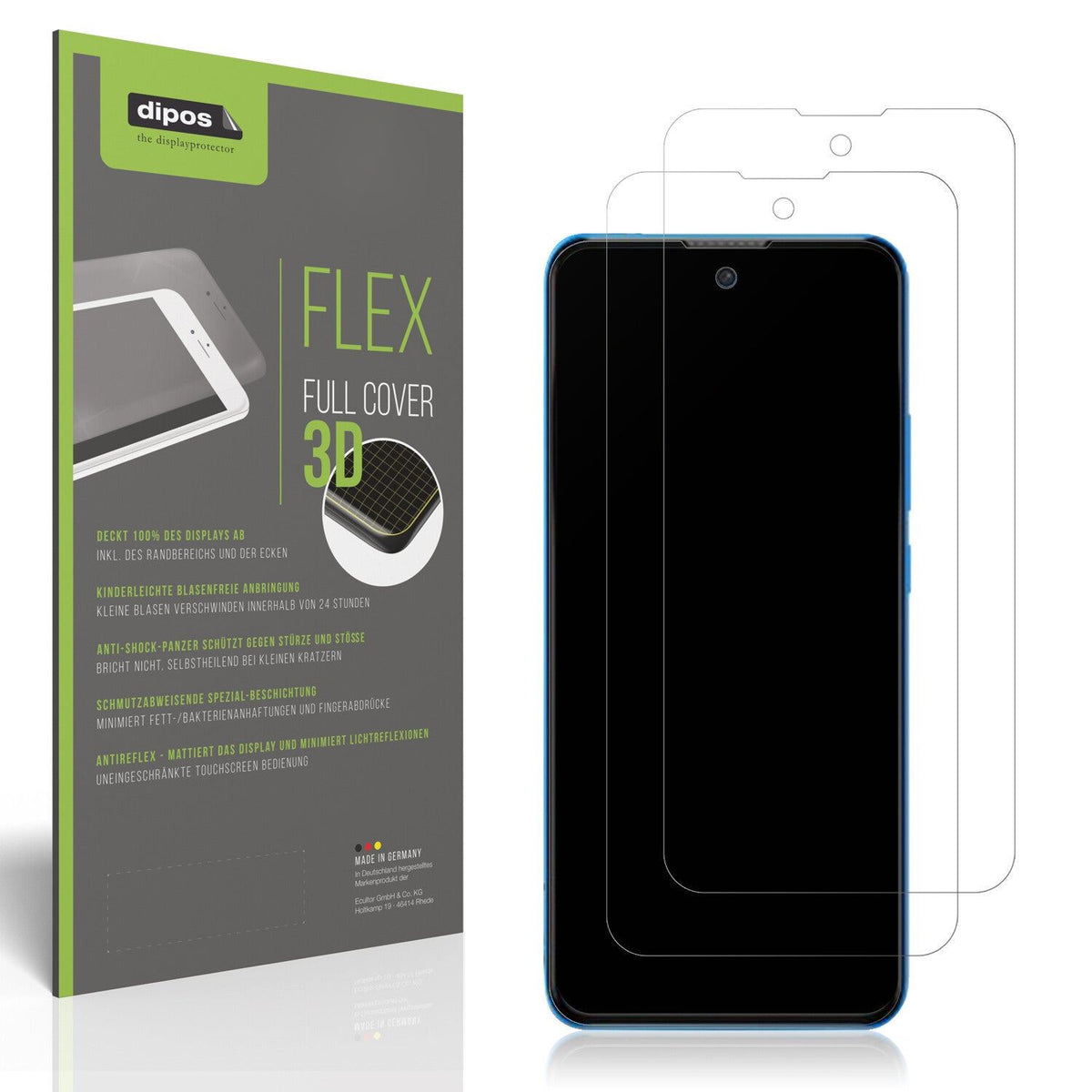 Matte Displayschutzfolie von dipos passend für WALTON Primo HM7, 100% Displayabdeckung und blasenfreie Montage