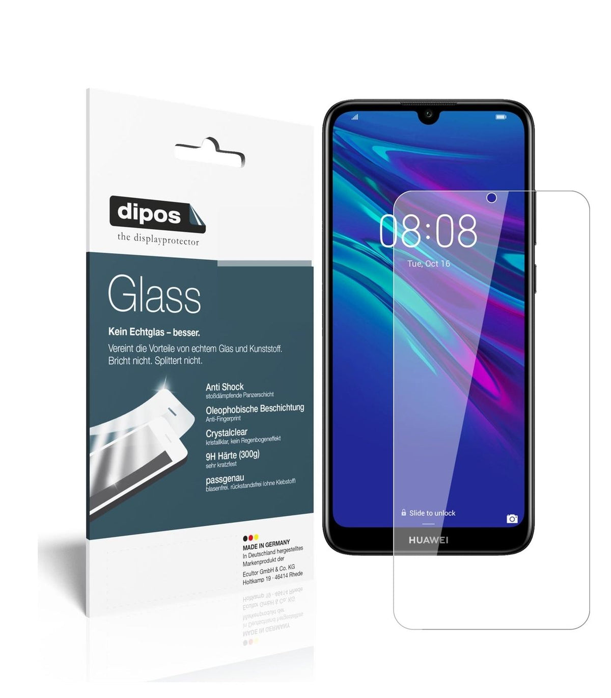 1x 9H Schutzfolie für Huawei Enjoy 9e Panzerfolie