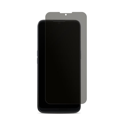 Doro8100 Plus mit aufgebrachtem dipos Displayschutz, der seitliche Einblicke blockiert