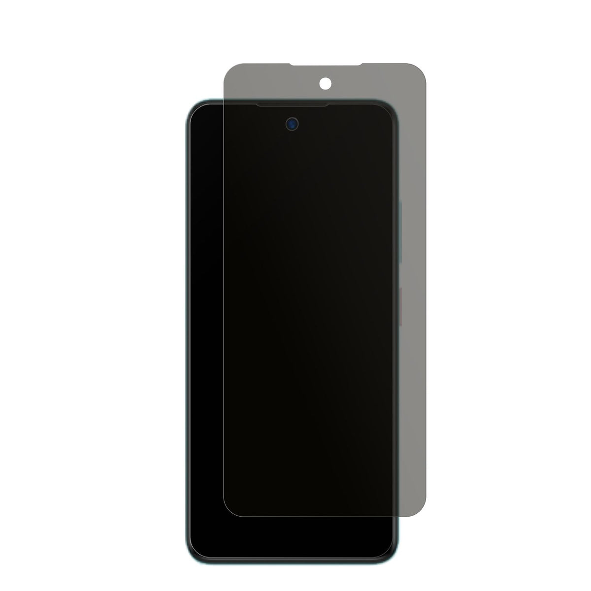ZTEBlade A75 mit aufgebrachtem dipos Displayschutz, der seitliche Einblicke blockiert