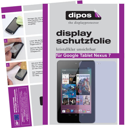 2x Schutzfolie klar für Tablet Nexus 7 Google Display-Schutzfolie