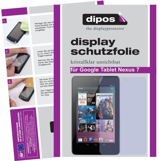 2x Schutzfolie klar für Tablet Nexus 7 Google Display-Schutzfolie