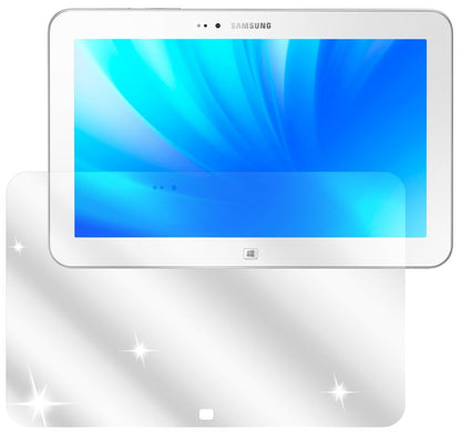 Ativ Tab 3Samsung mit aufgebrachter dipos Displayschutzfolie, glasklare Darstellung ohne Einschränkungen