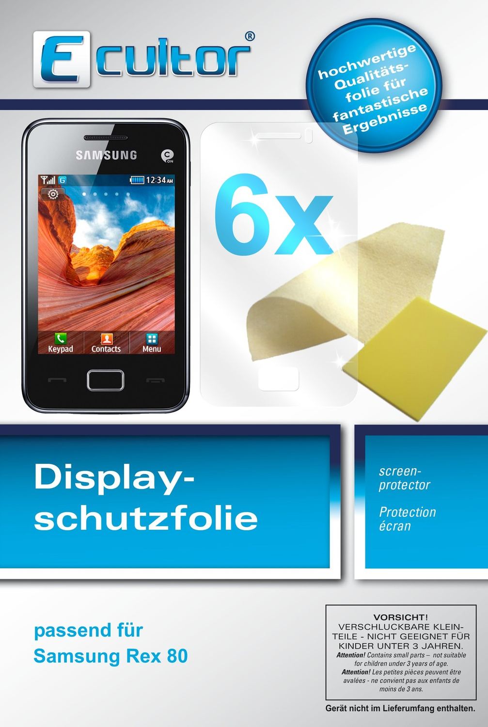6x Schutzfolie klar für Rex 80 Samsung Display-Schutzfolie