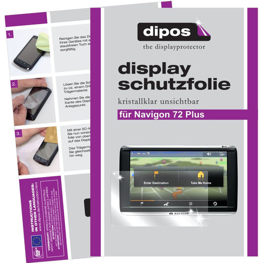 2x Schutzfolie klar für 72 Plus Navigon Display-Schutzfolie