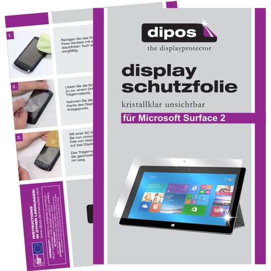 2x Schutzfolie klar für Surface 2 Microsoft Display-Schutzfolie