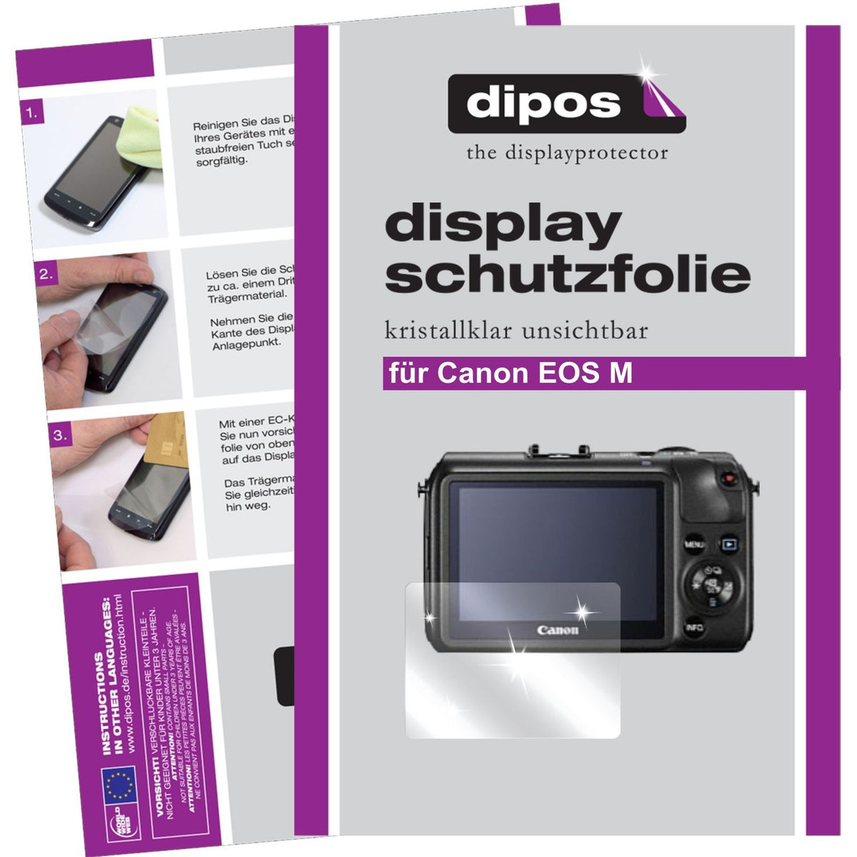 6x Schutzfolie klar für EOS M Canon Display-Schutzfolie