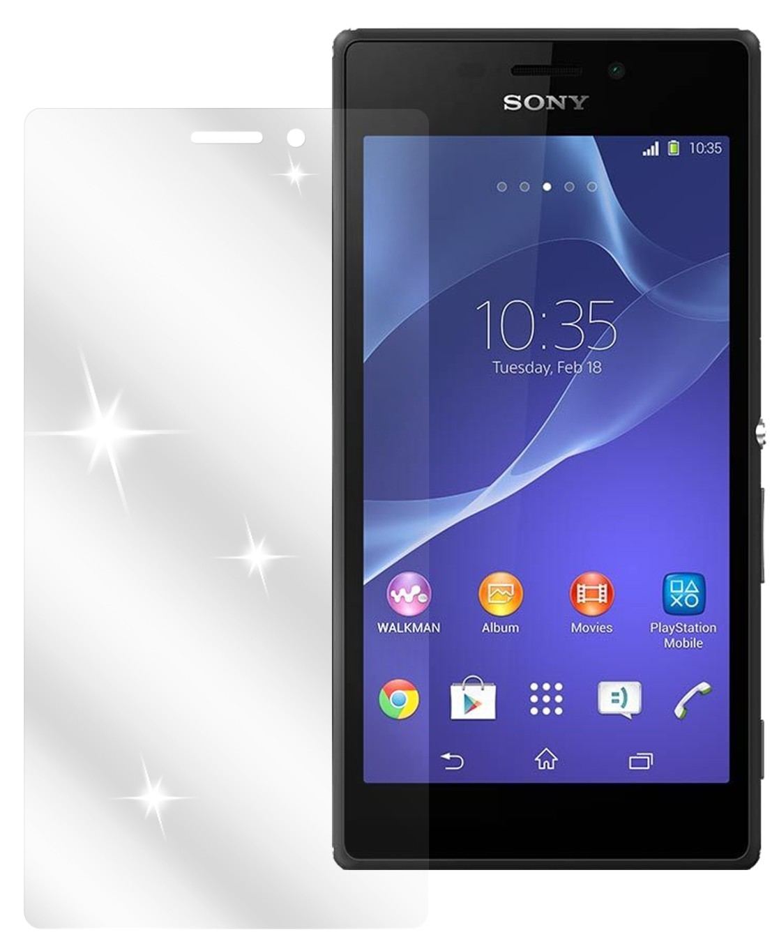 6x Schutzfolie klar für Xperia M2 Sony Display-Schutzfolie