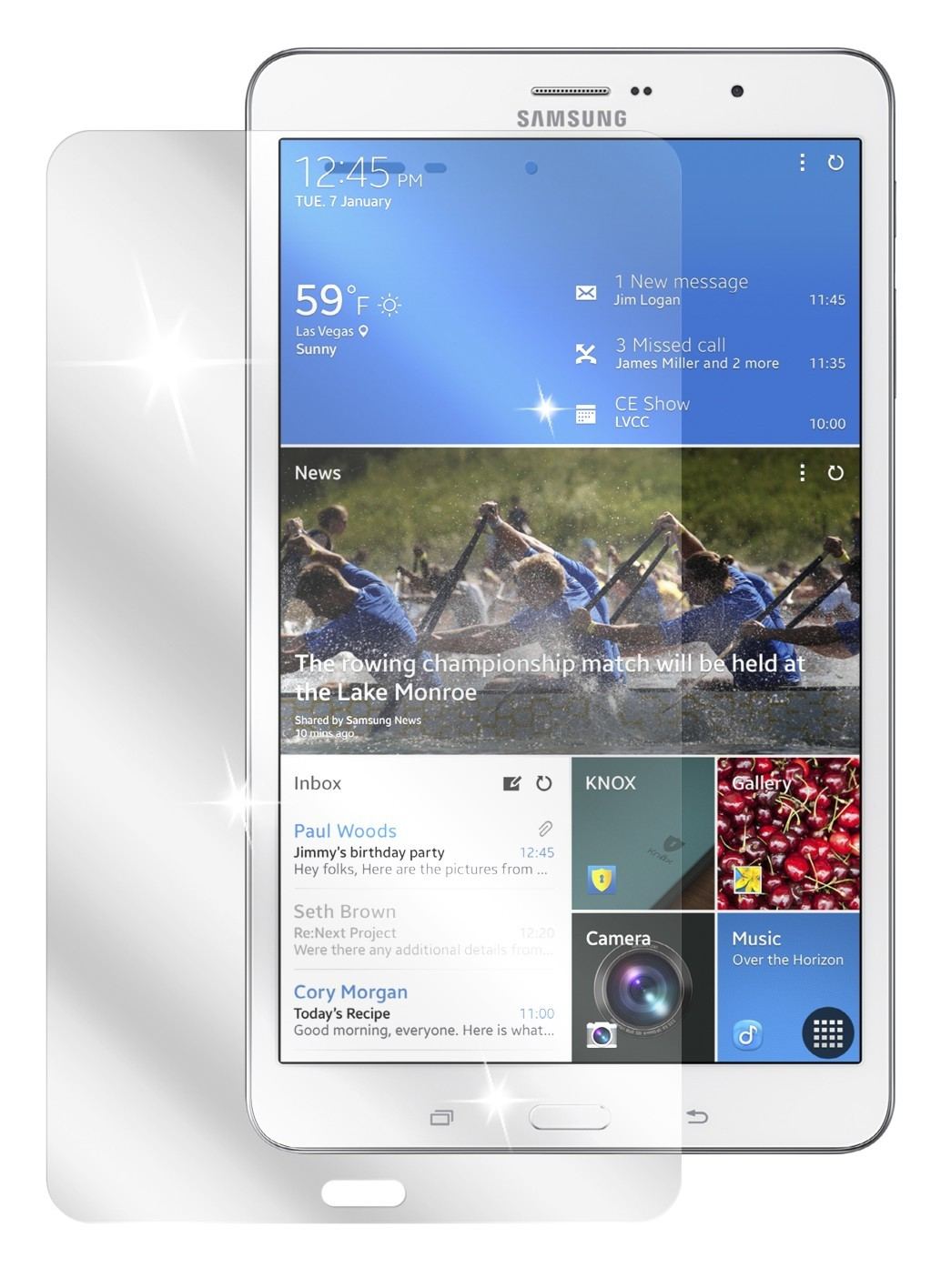 2x Schutzfolie klar für Galaxy Tab Pro 8.4 T325 Samsung Display-Schutzfolie