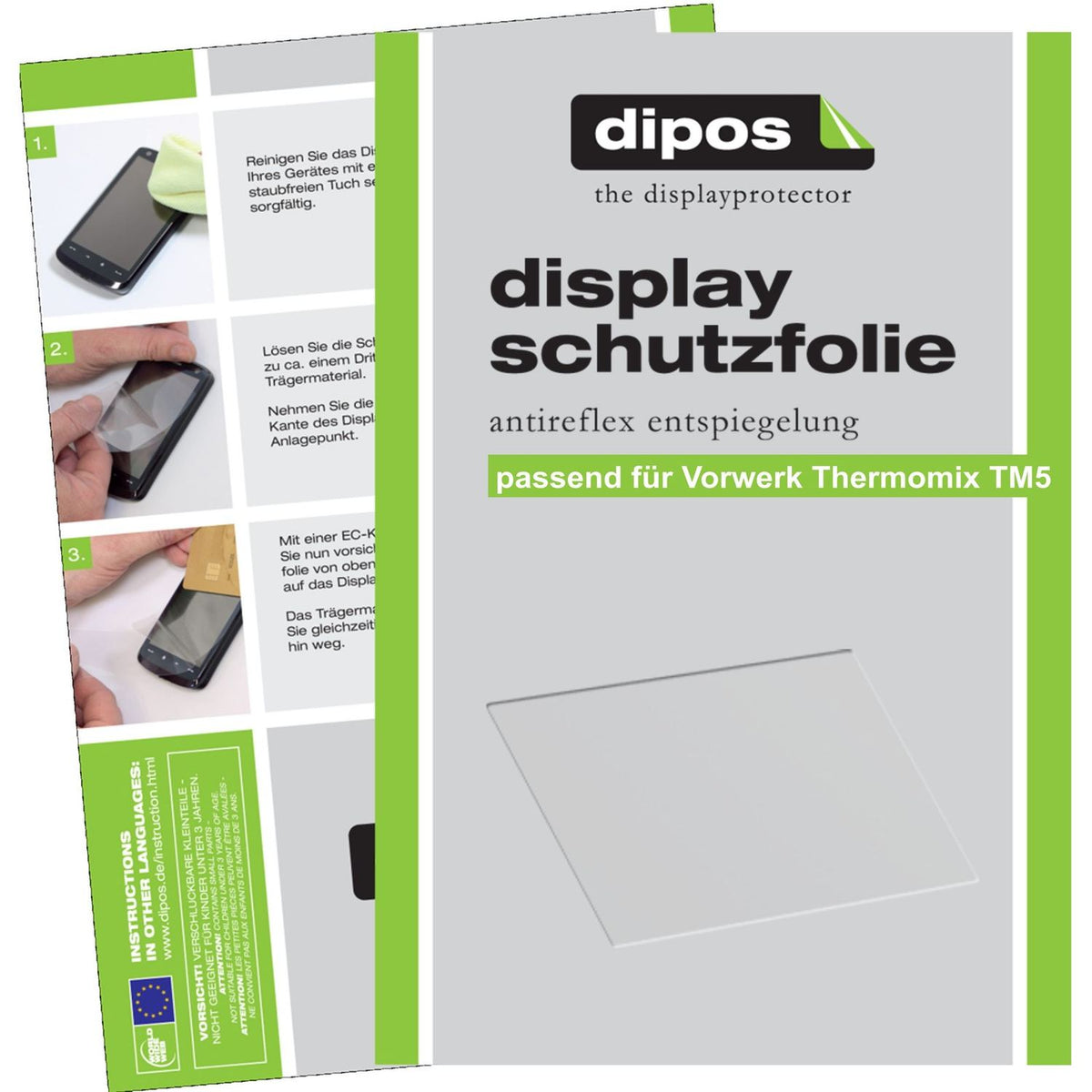6x Schutzfolie matt für Thermomix TM5 (Modell 2014) Vorwerk Display-Schutzfolie