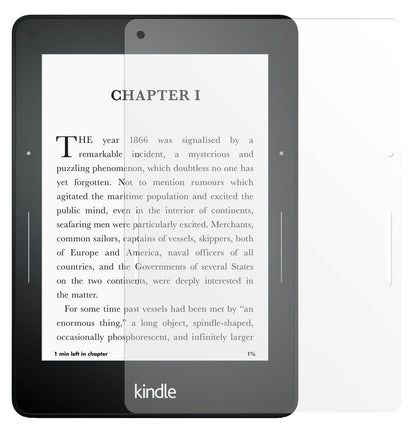 kindle voyageAmazon mit aufgebrachter dipos Displayschutzfolie, die lästige Fingerabdrücke minimiert
